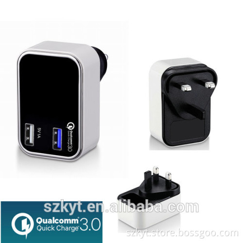 2 Ports Mobile Charger Qualcomm 3.0 Quick Charger